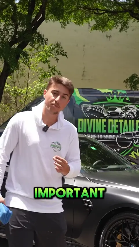 Divine Detailers explaining matte paint protection film care on a BMW M3