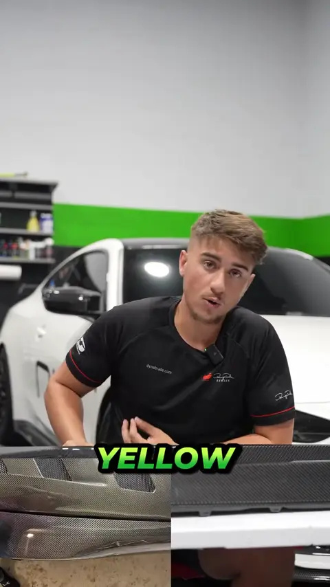 Divine Detailers explaining paint protection film over carbon fiber